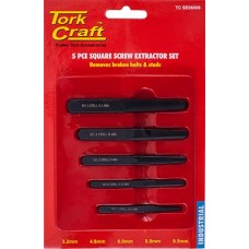 SQUARE SCREW EXTRACTOR SET 5PCE